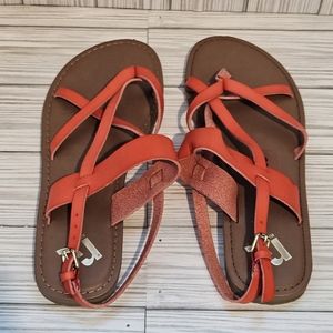 Women's Report Strappy Sling Back Flat Sandals Size 8